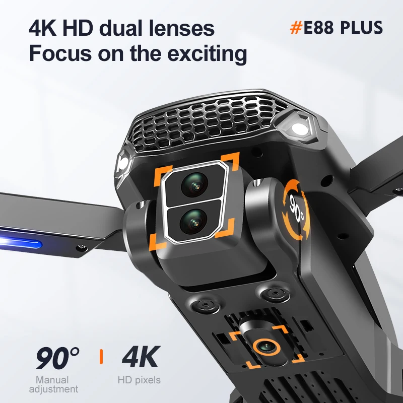 New E88 Plus Quadcopter Drone: - Drone Gimbal Brushless review and price