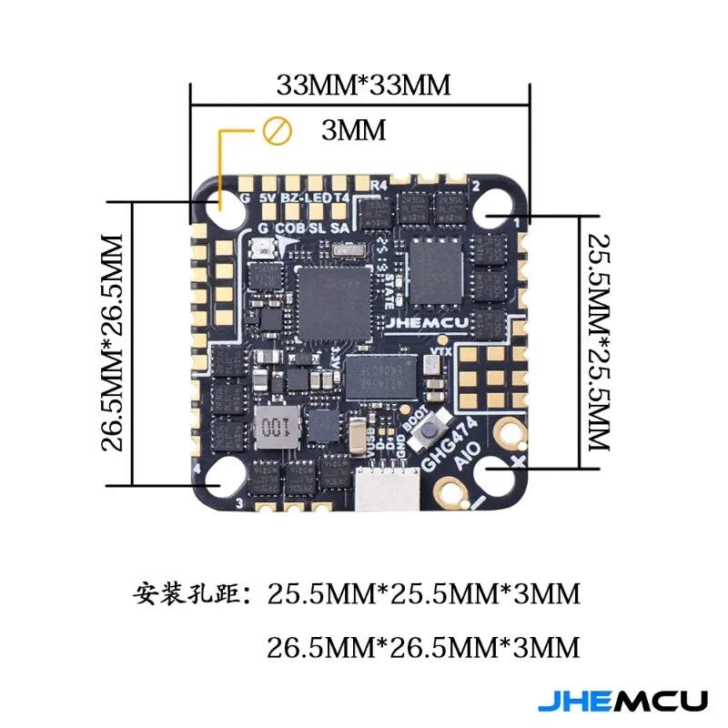 JHEMCU GHG474AIO 40A AIO Fligh - Betaflight Fc F4 review and price