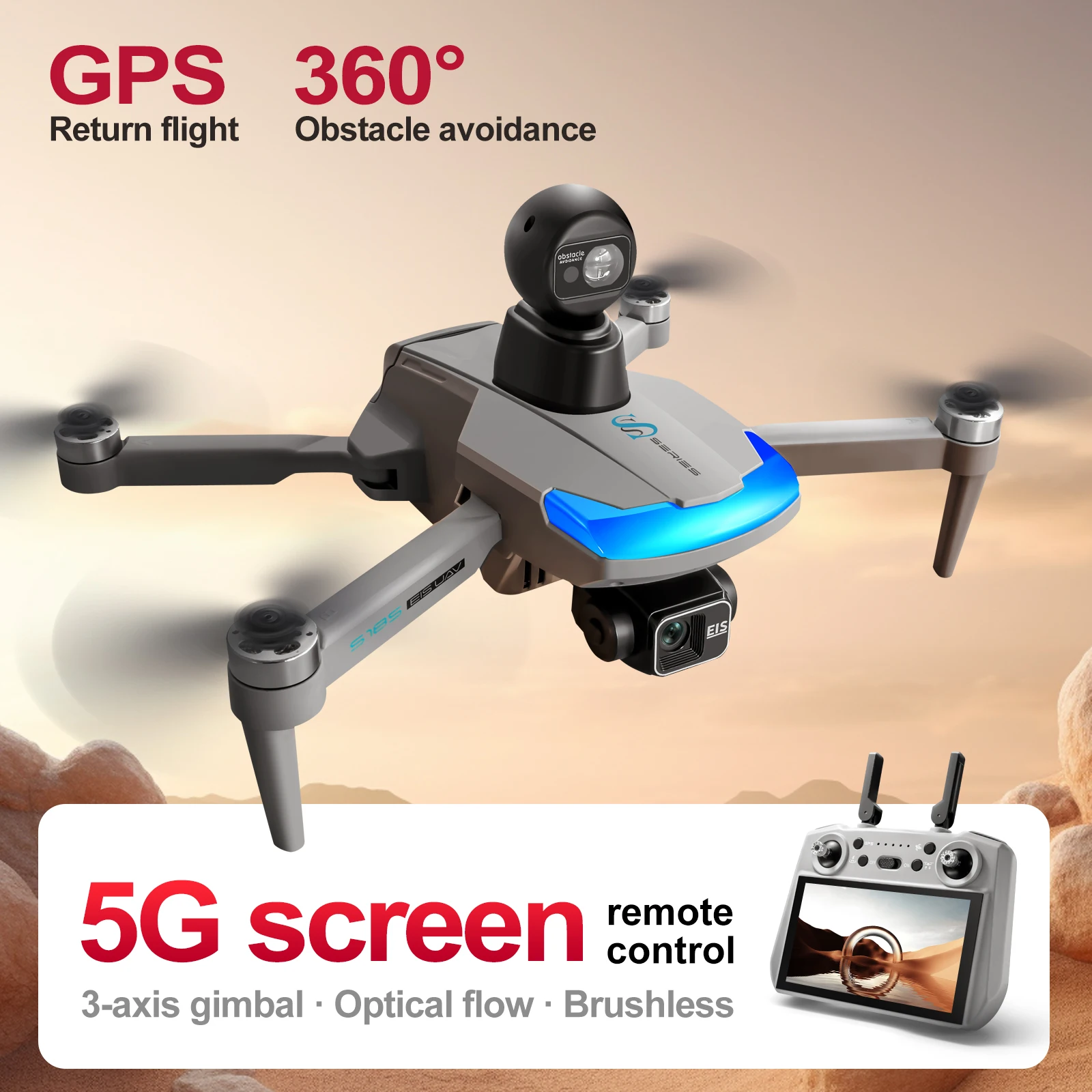 S185 Professional Drone 2.7K H - Drone Gimbal 3 Axis review and price