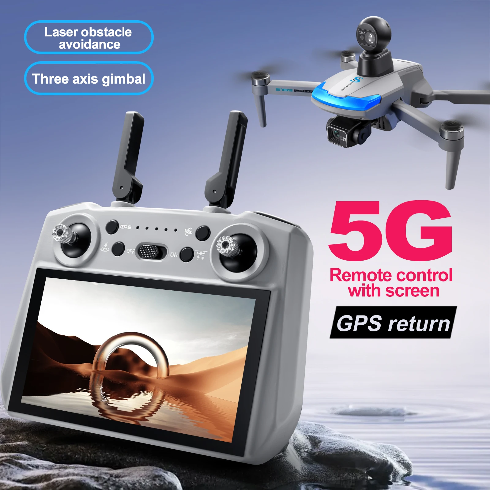 S185 Professional Drone 2.7K H - Drone Gimbal 3 Axis review and price