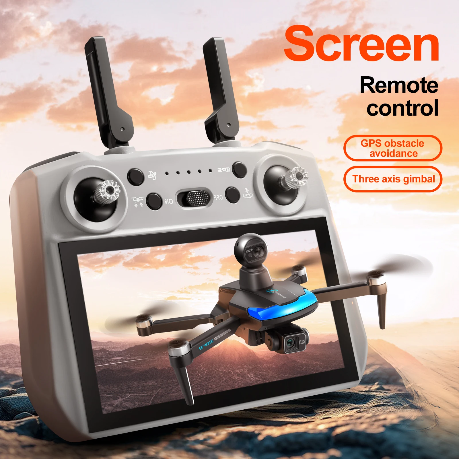 S185 Professional Drone 2.7K H - Drone Gimbal 3 Axis review and price