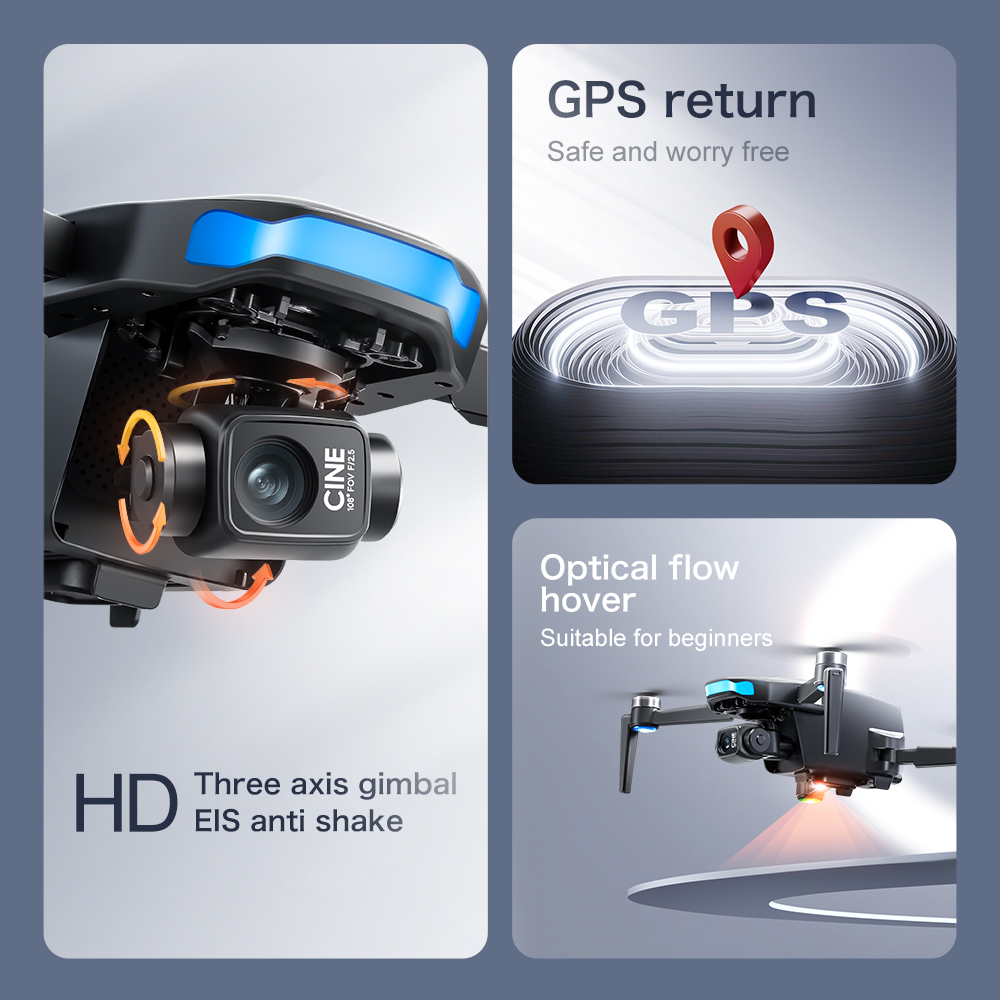 Original S-X1 GPS Drone 8KHD p - Drone Gimbal 3 Axis review and price