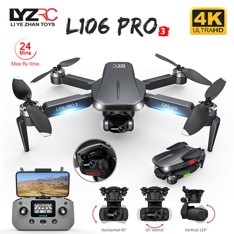 L106 Pro 3 Drone 5G WIFI FPV F - Drone Gimbal 3 Axis review and price